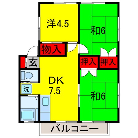 姉ケ崎駅 徒歩17分 2階の物件間取画像